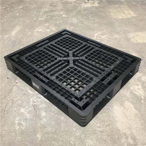 厂家生产1100*1100*125田字形塑料卡板黑色防潮板黑色塑料托盘