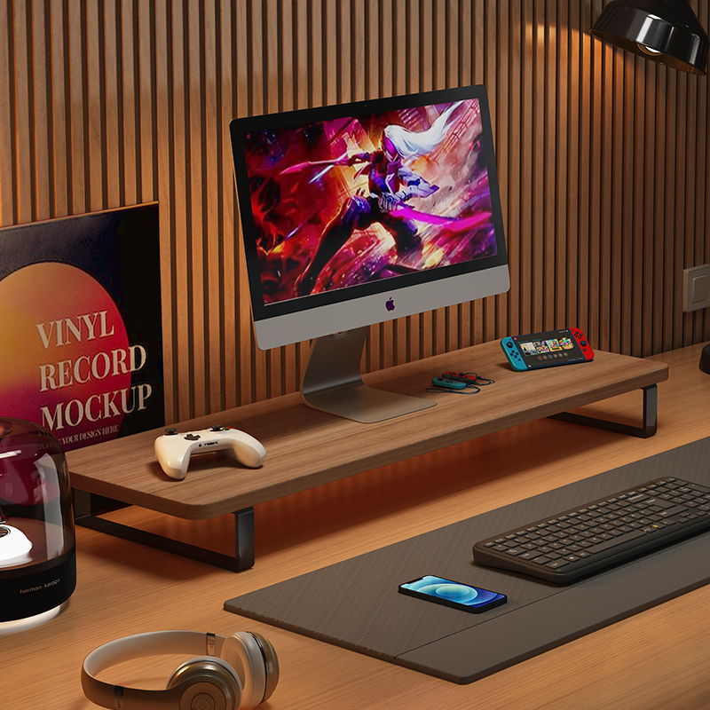 电脑显示器支架电脑增高架电竞桌面改造加长收纳置物架笔记本托架