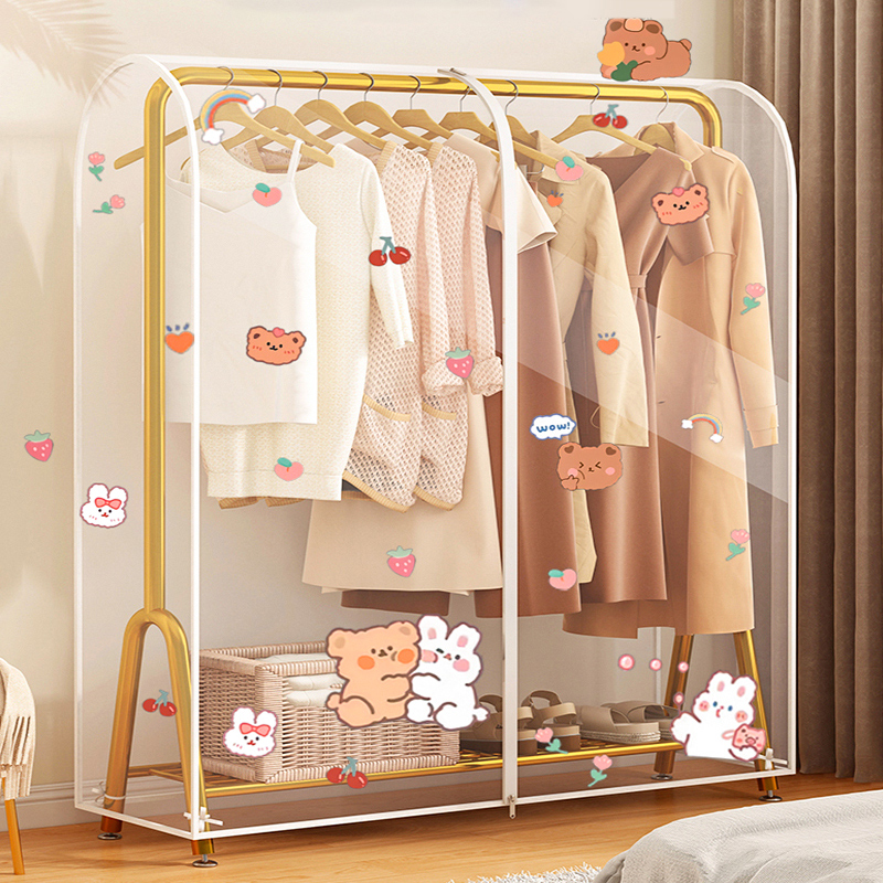 衣服防尘罩挂衣袋落地衣架带罩子卧室家用衣物遮灰尘的衣罩羽绒服