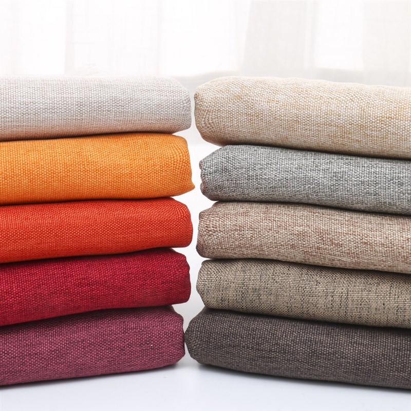 2.8米宽细亚麻布料加厚 涤麻沙发布料棉麻面料桌布 遮光窗帘布料