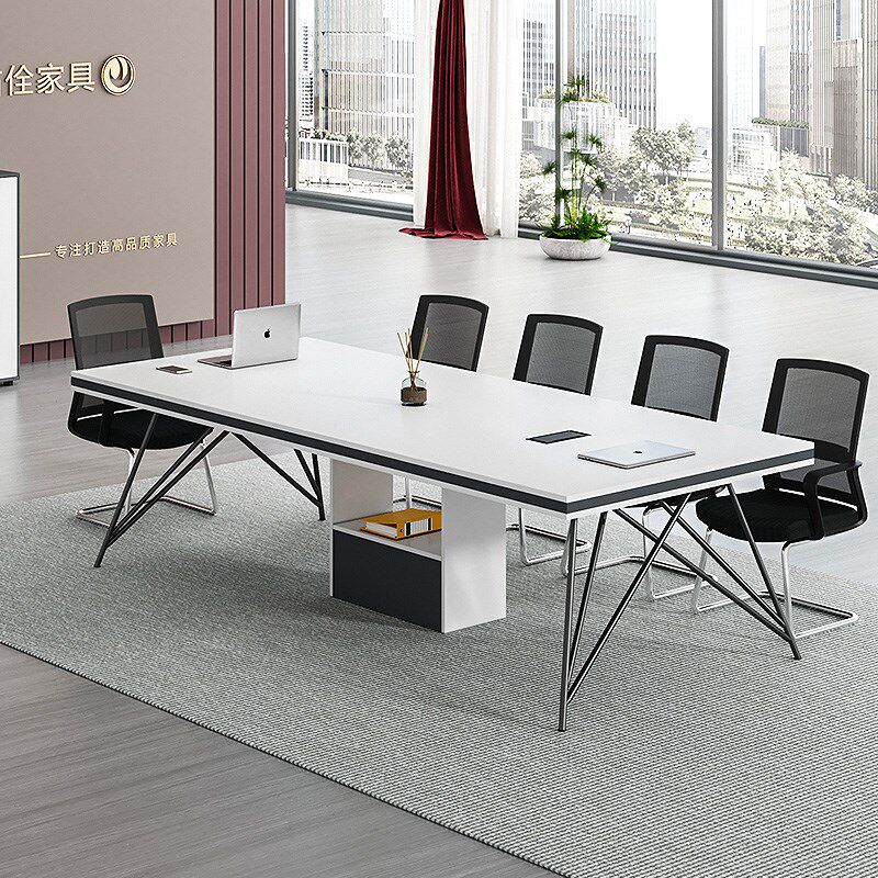 会议桌简约现代北欧工业风小型拼接简易长桌6人大培训桌办公家具