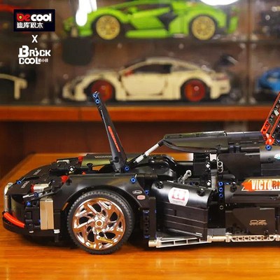 迪库积木酷小砖电镀赛车爆改个性成人高难度拼装车模男孩汽车礼物