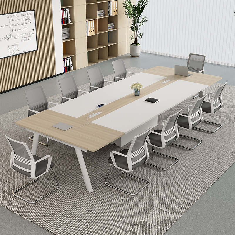办公家具会议桌长桌简约现代洽谈工业风办公桌小型会议室桌椅组合