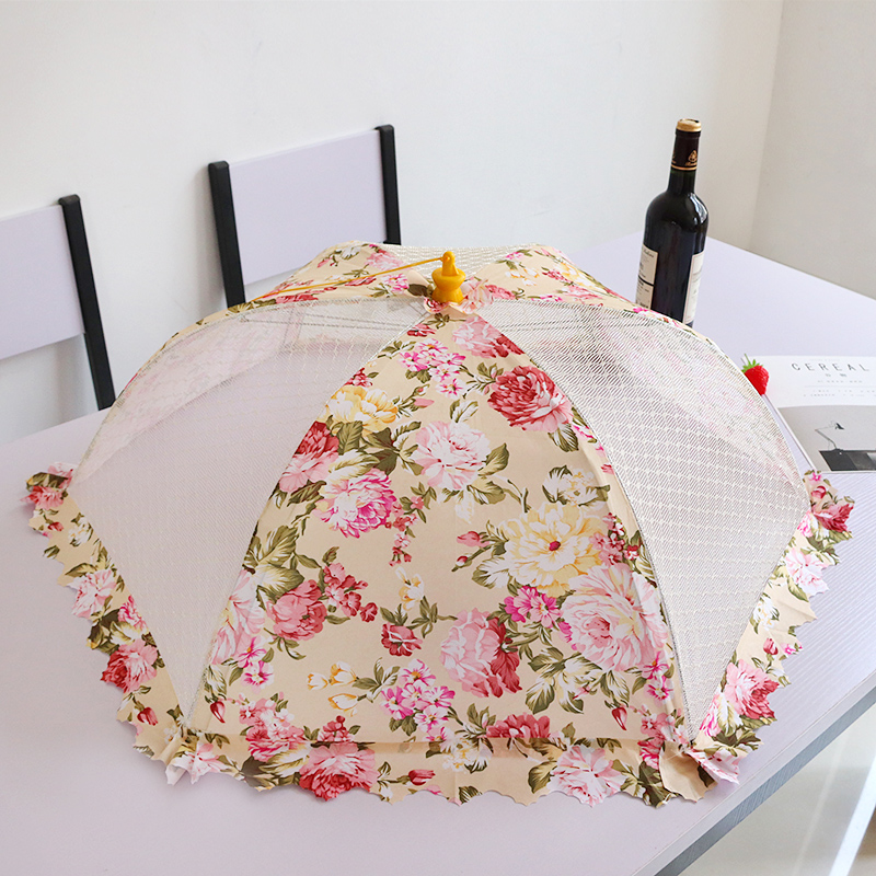 家用可折叠饭菜罩防尘遮菜防苍蝇罩食物罩盖菜罩伞碗罩桌盖餐桌罩