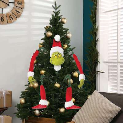 跨境Grinch Decorative Figurines格林奇人偶圣诞树圣诞节装饰