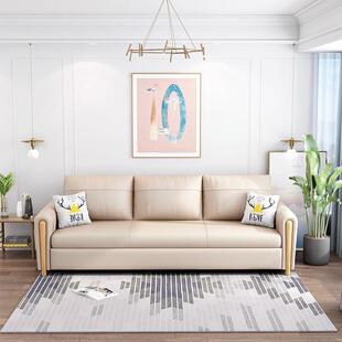 沙发床布艺现代简约小户型客厅书房推拉折叠多功能贵妃带储物床体