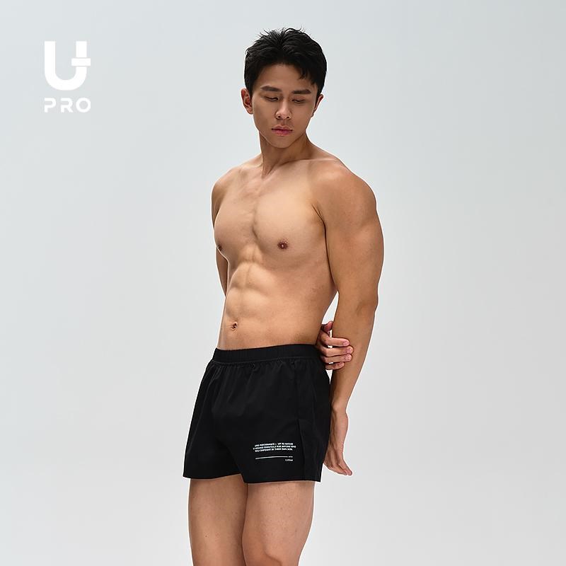 UPRO男士三分运动短裤速干沙滩裤高开叉男裤训练阿罗裤