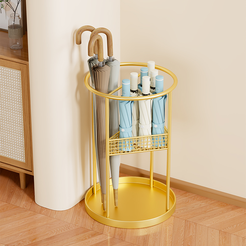 雨伞收纳架家用门口置物架放伞神器办公室商用入户雨伞桶沥水架子