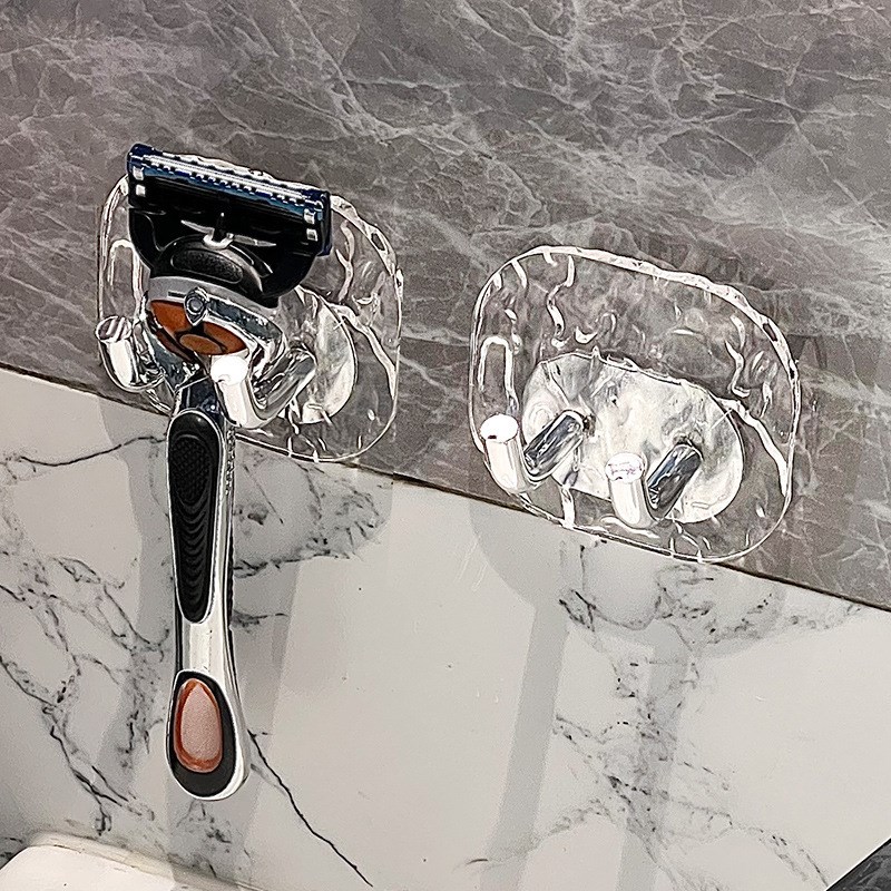 卫生间剃须刀支架收纳架免打孔壁挂手动刮胡刀挂架浴室置物挂钩子