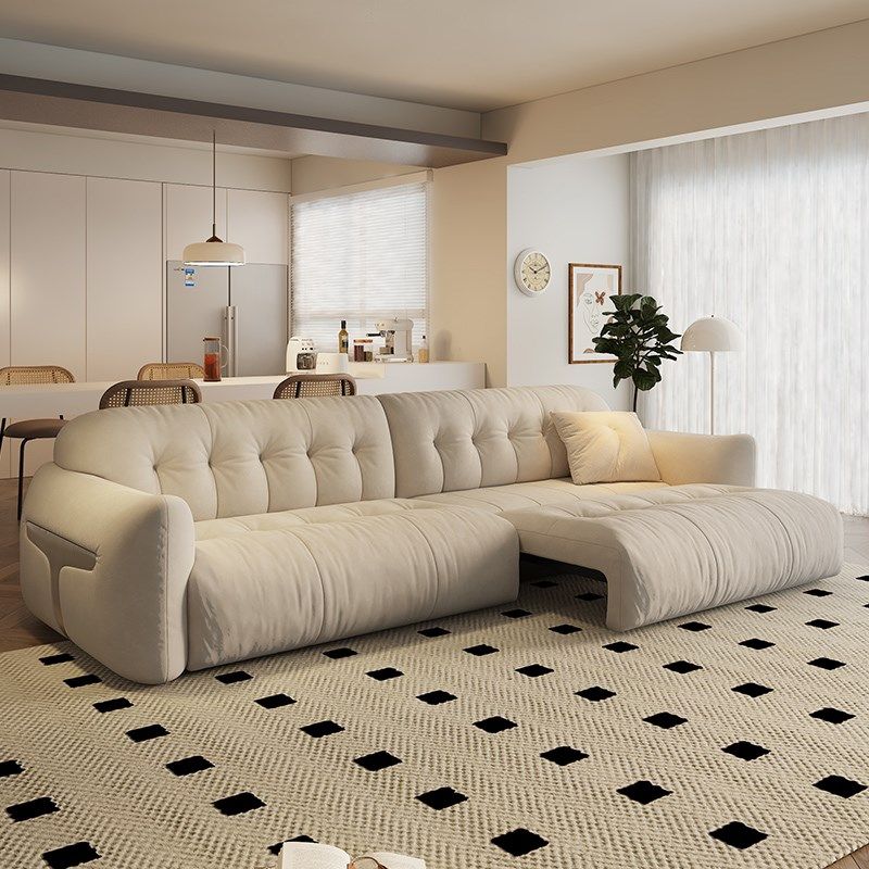 纳威法式奶油风沙发小户型客厅家用电动功能云朵沙发床2024年新款,住宅家具,功能沙发,淘宝优惠券,粉丝福利购,淘宝优惠卷
