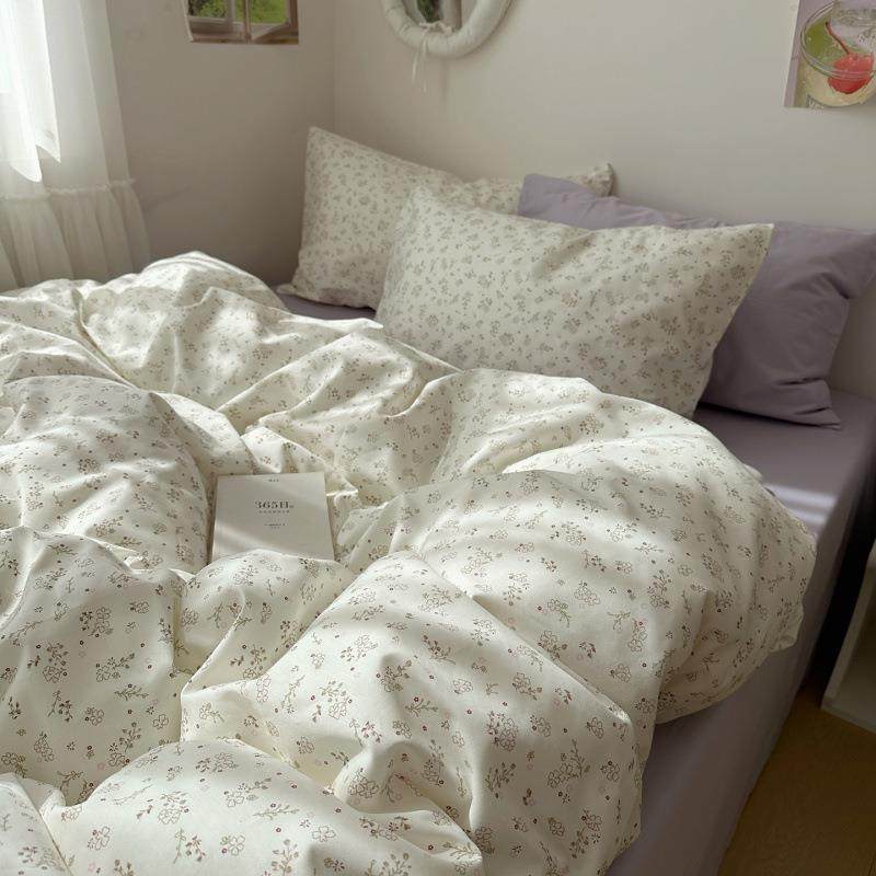 小清新碎花床品四件套纯棉全棉床单床笠被套被罩宿舍床上三件套,鲜花速递/花卉仿真/绿植园艺,割草机/草坪机,淘宝优惠券,粉丝福利购,淘宝优惠卷