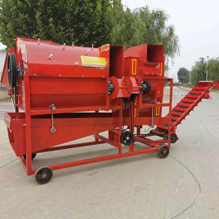 辽宁锦州黑山县打花生机秧果分离自动装袋摘果机