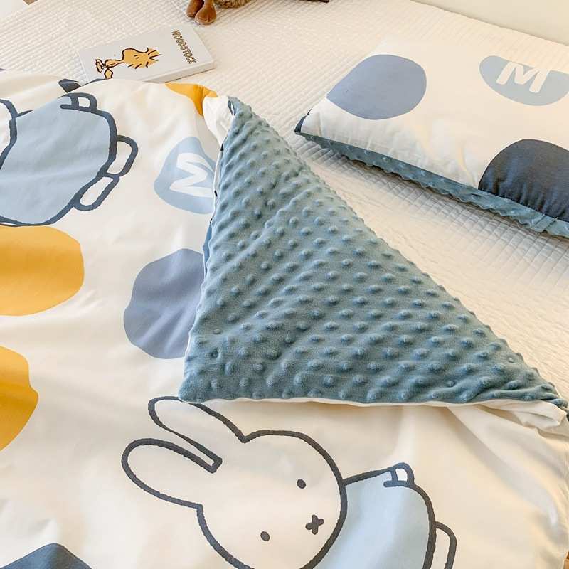 2023新款米菲兔系列全棉豆豆毯可拆洗儿童豆豆被多功能被套盖毯