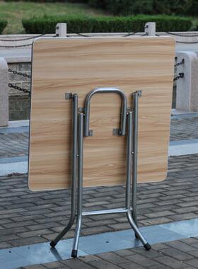 ft高脚75cm农村老式折叠桌正方形高桌子家用折叠桌子餐桌吃饭桌摆