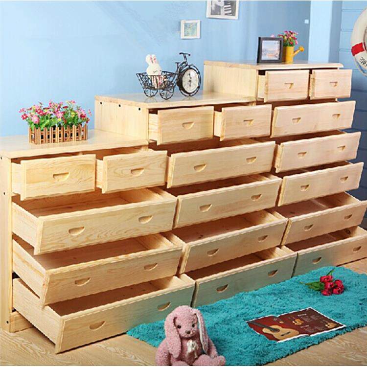 松木斗柜 实木五六七斗橱 卧室储物柜 化妆间收纳柜 书房抽屉柜