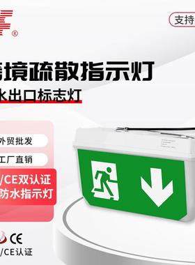 SAA认证防水应急灯EXIT紧急逃生疏散指示灯商用安全出口标志灯
