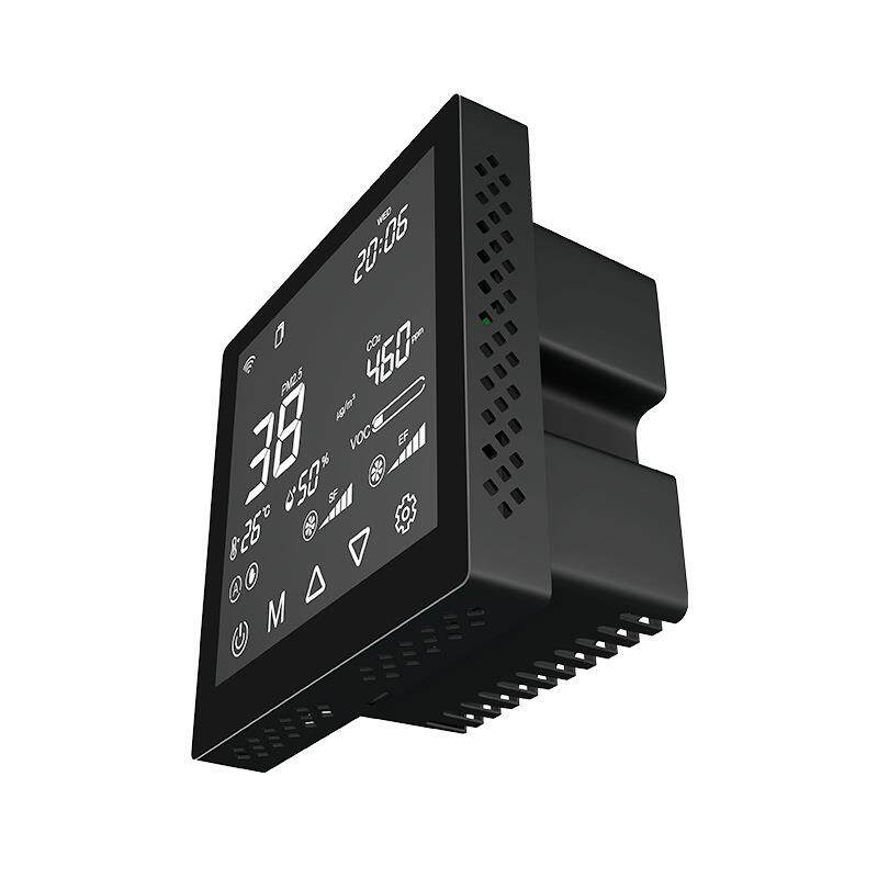 PM2.5新风控制器，86盒液晶开关，带手机APP功能，预计RS485