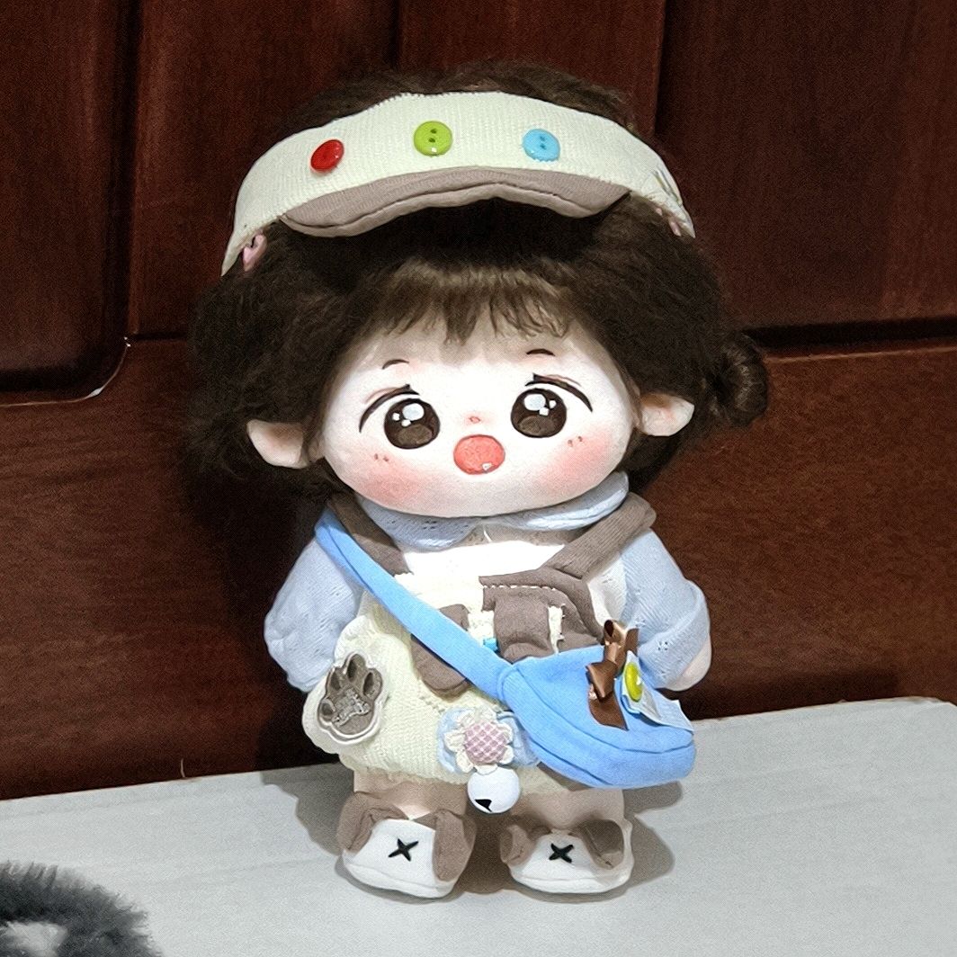 娃衣20cm棉花娃服可爱娃娃连体帽子套装两件公仔玩偶换装