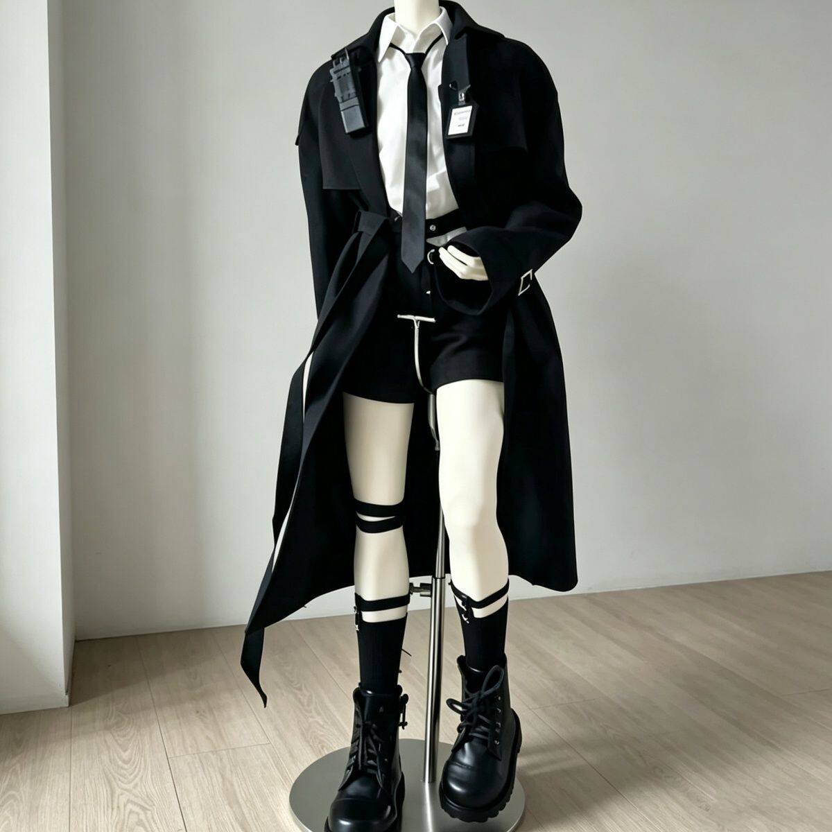 特六体bjd风衣阿巳特六日月岛特六六分bjd特6娃衣黑色外套BJD衣服