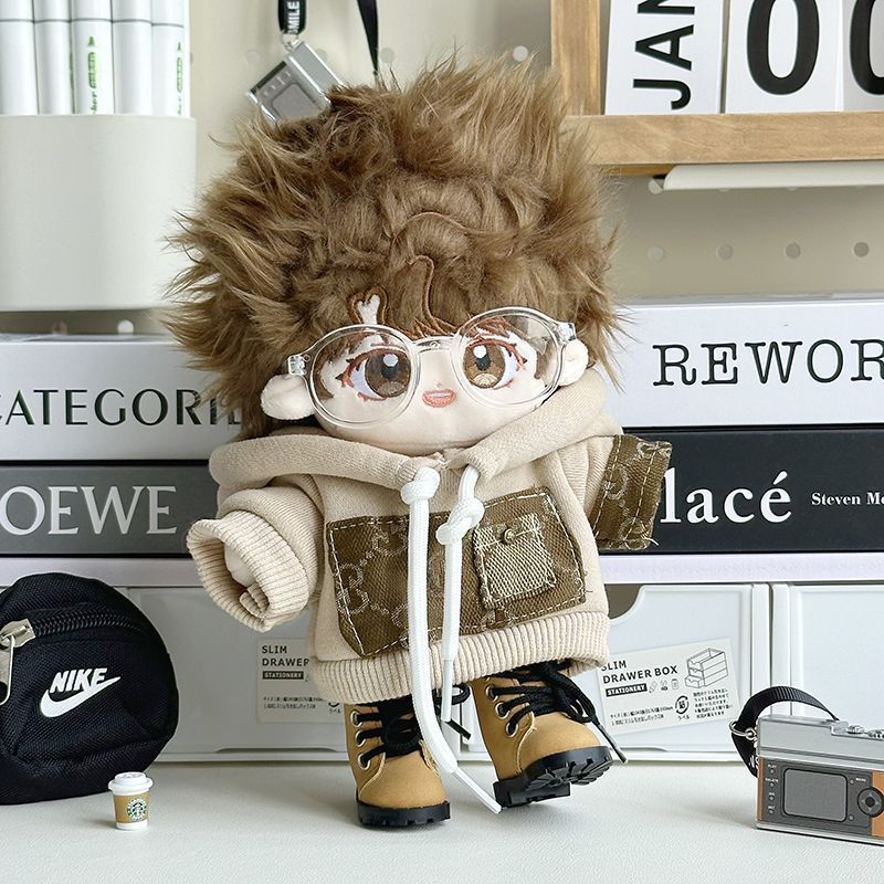 棉花娃娃20cm娃衣衣服替换装公仔玩偶运动连帽卫衣连体衣