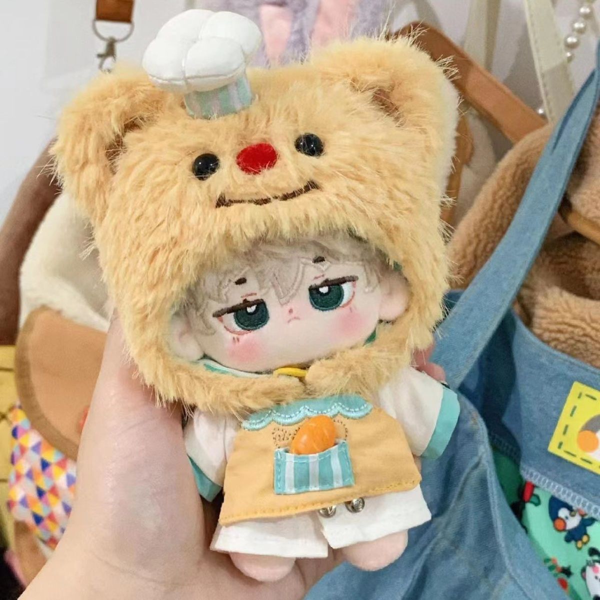 10cm娃衣黄油小熊可爱卡通换装棉花娃娃海星体正常体