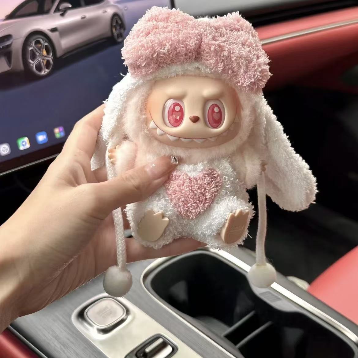 labubu娃衣一二代La布布坐坐派对挂件17cm公仔衣服心动垂耳兔套装