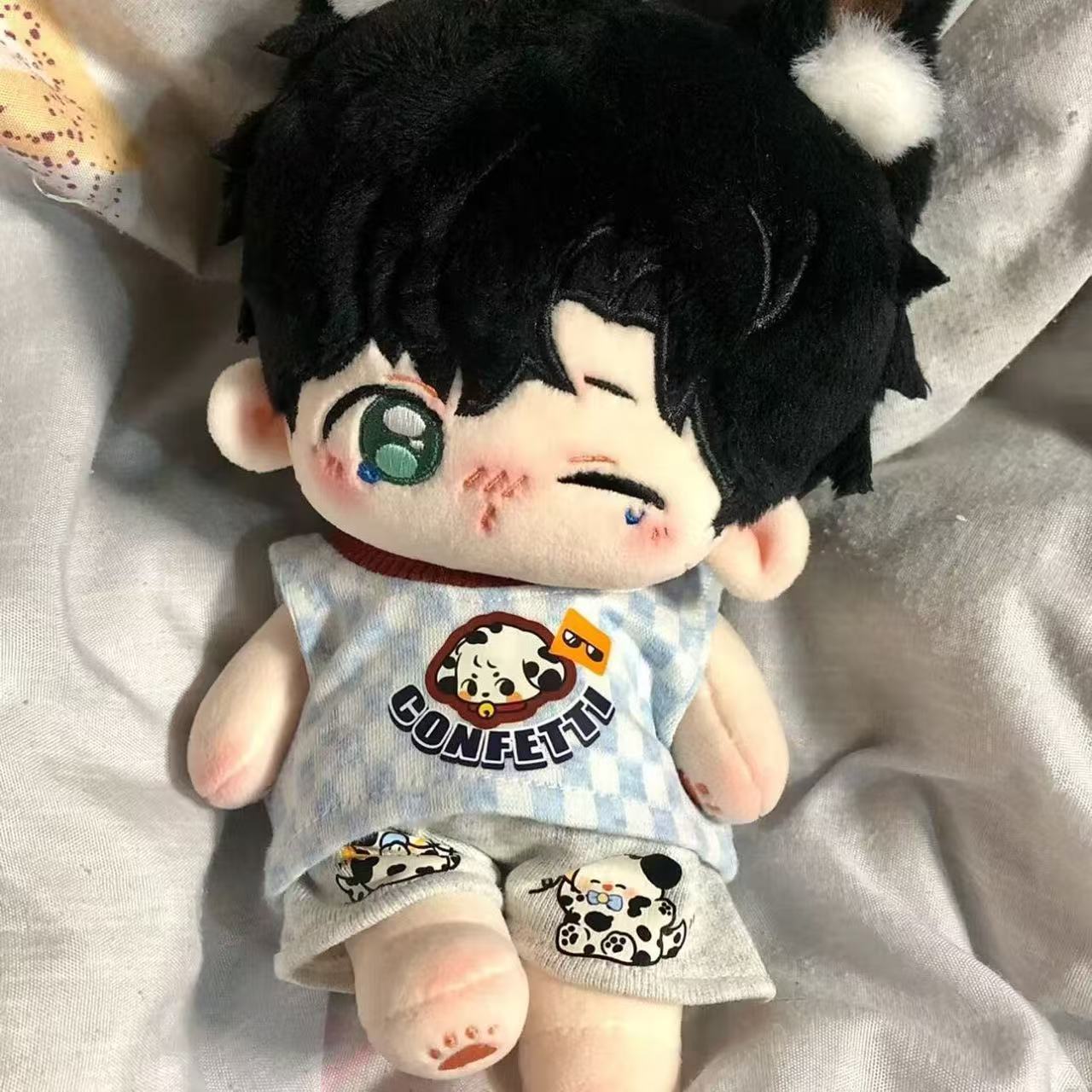 娃衣20cm棉花娃服罐装苏打无袖可爱清爽毛绒玩偶T恤便宜