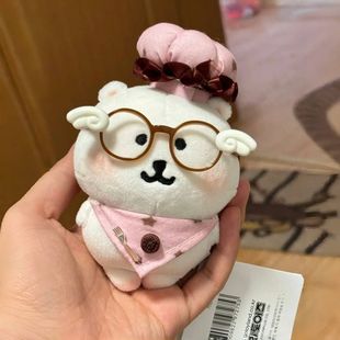 自嘲熊娃衣围兜10cm厨师甜品装 饰娃服13cm口水巾高颜值超萌娃