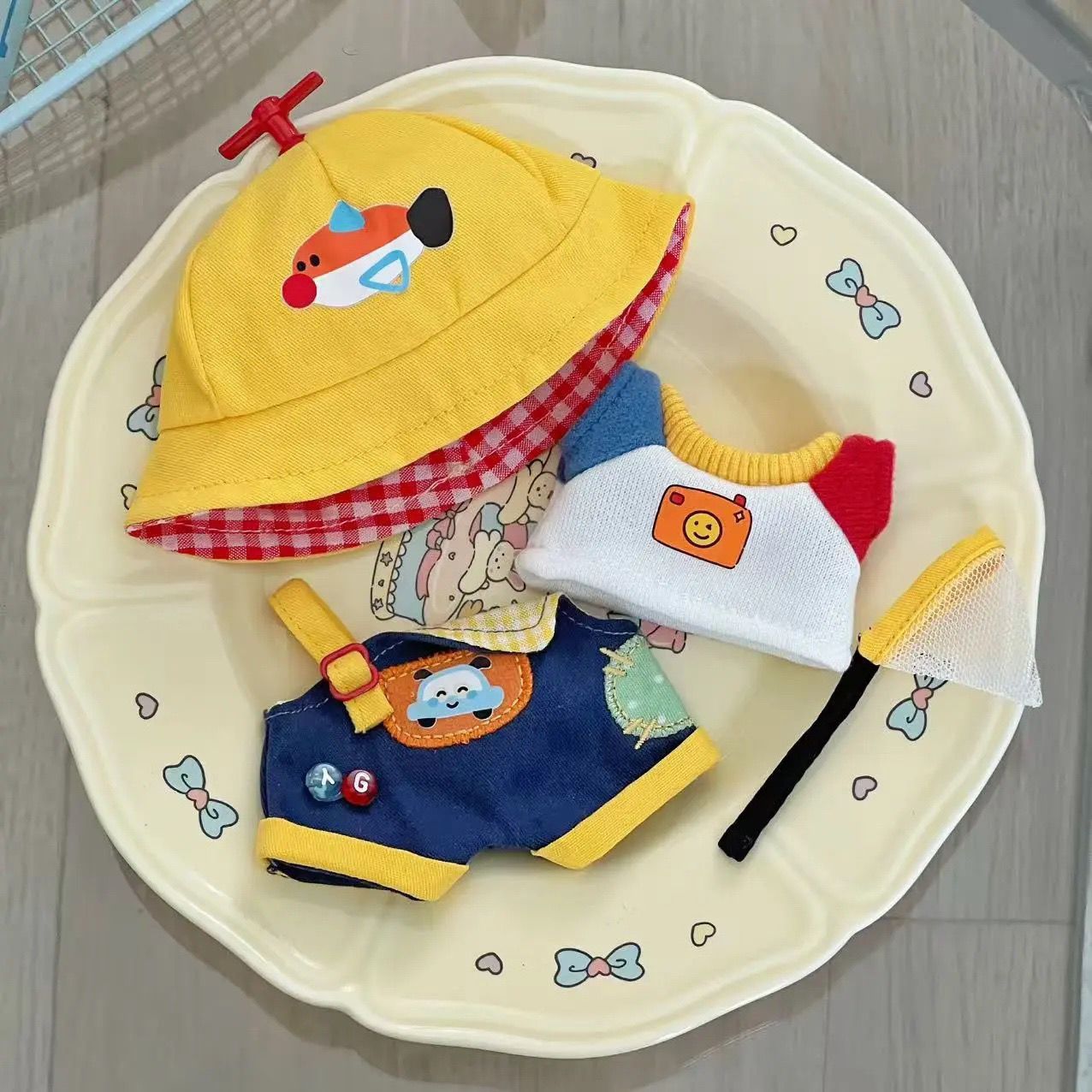 娃衣10cm娃郊游系列棉花娃娃超萌套装送娃服替换套装