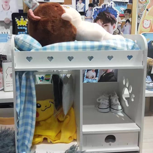 20cm棉花娃娃衣架bjd玩偶娃用小家具用品收纳30厘米6分床上下屋子