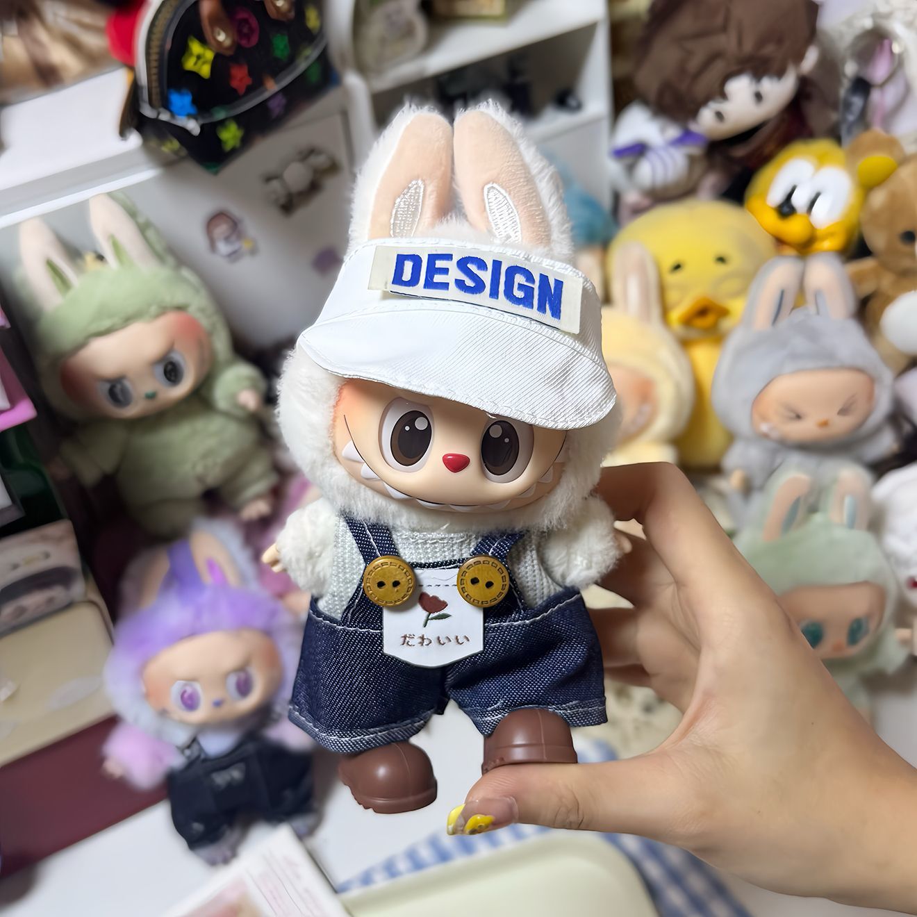 拉布布娃衣衣服挂件公仔爆款17cm拉坐坐派对一代二代三代布