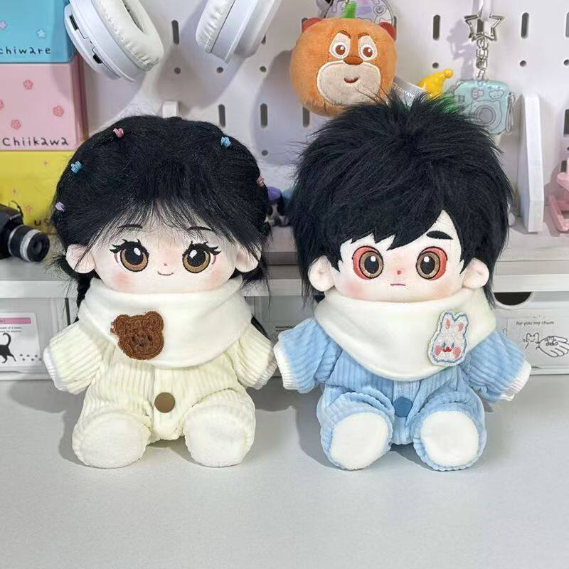 20cm娃衣20-40cm棉花娃娃连体坐姿公仔爬服布料柔软舒适微胖适合