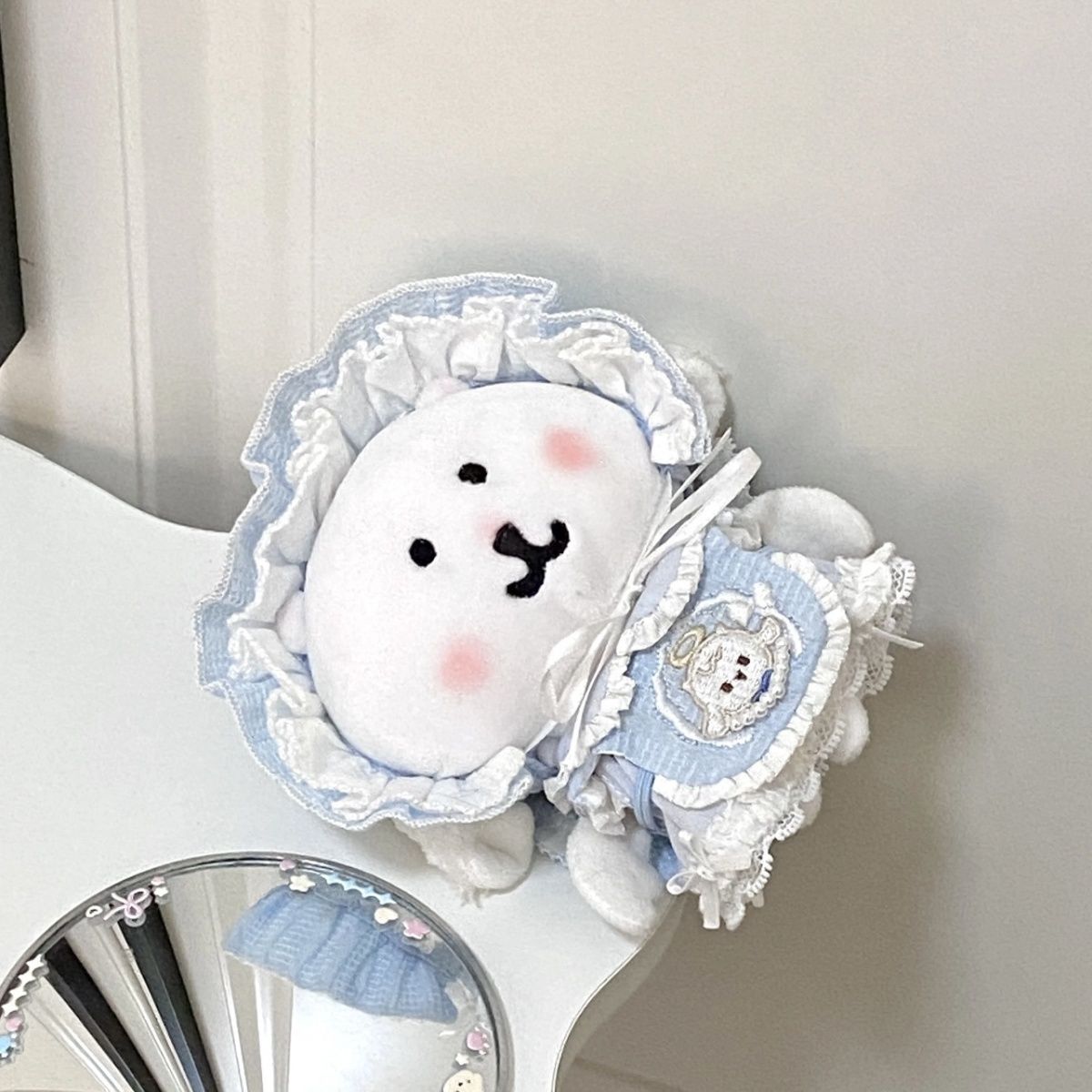 自嘲熊娃衣10cm棉花天使小羊套装可爱裙子配件玩偶公仔换装