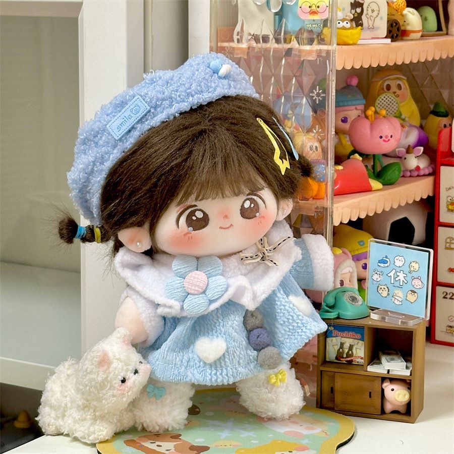 20cm棉娃衣棉花娃娃衣服学院风套装毛绒公仔玩偶换装休闲娃衣可爱