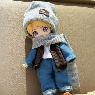 ob11娃衣牛仔套装 YMYgsc阿巳体洋娃娃玩具公仔 ob11娃衣bjd12换装