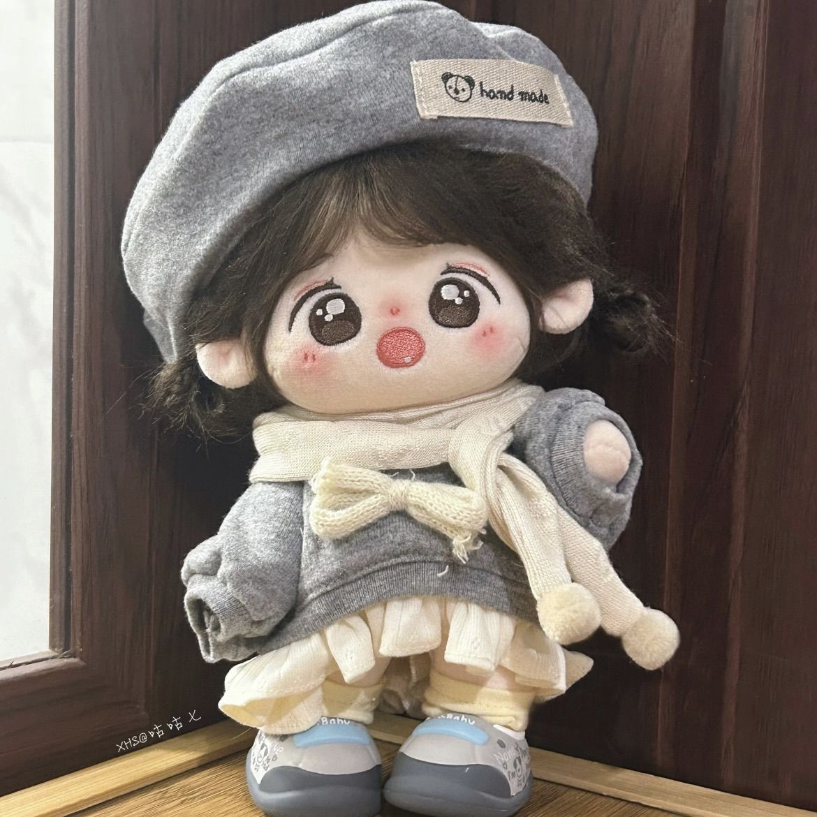 20cm娃衣新品周刊少女灰色套装可爱玩偶棉花娃娃换装着替11月4日