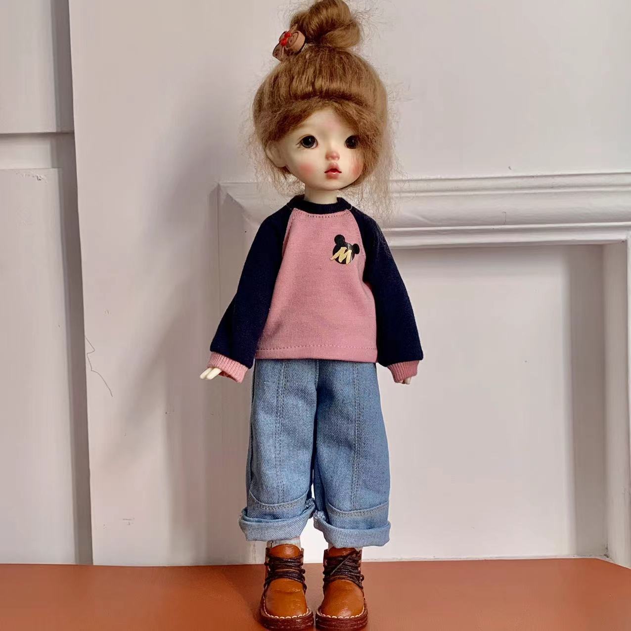 六分娃衣bjd卫衣牛仔裤时尚T恤衬衫6分潮娃日常穿搭休闲风