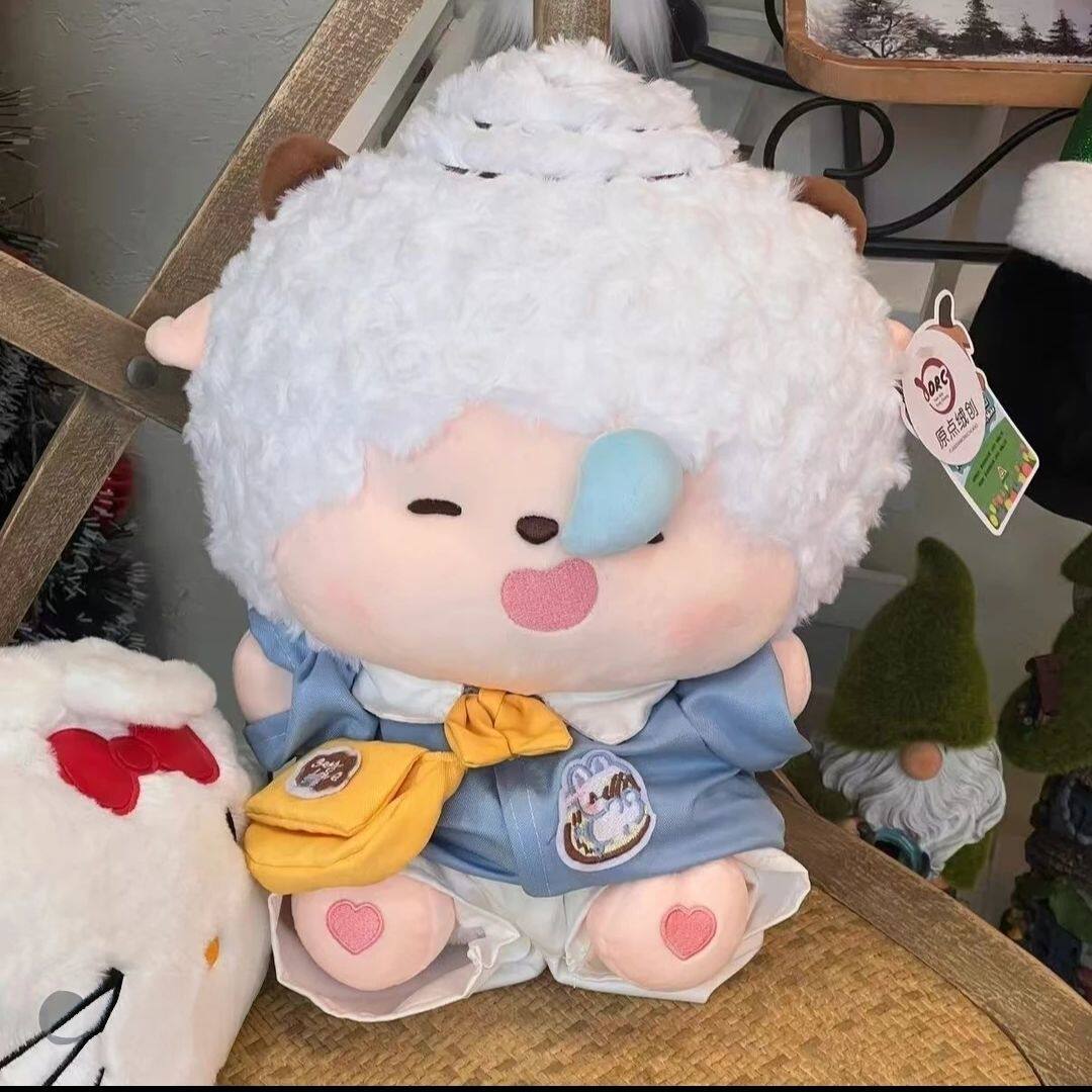正版懒羊羊喜羊羊与灰太狼抱抱公仔毛绒玩具衣服玩偶35cm娃衣现货