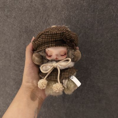 沐木娃衣~冬日乐章斗篷秋冬套装挂件复古10cm公仔