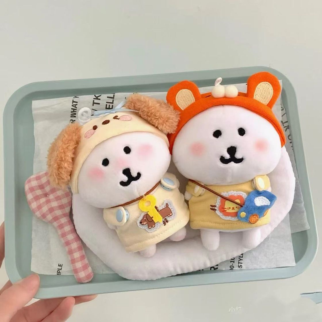 自嘲熊娃衣13cm可爱卡通换装动物系列娃着替