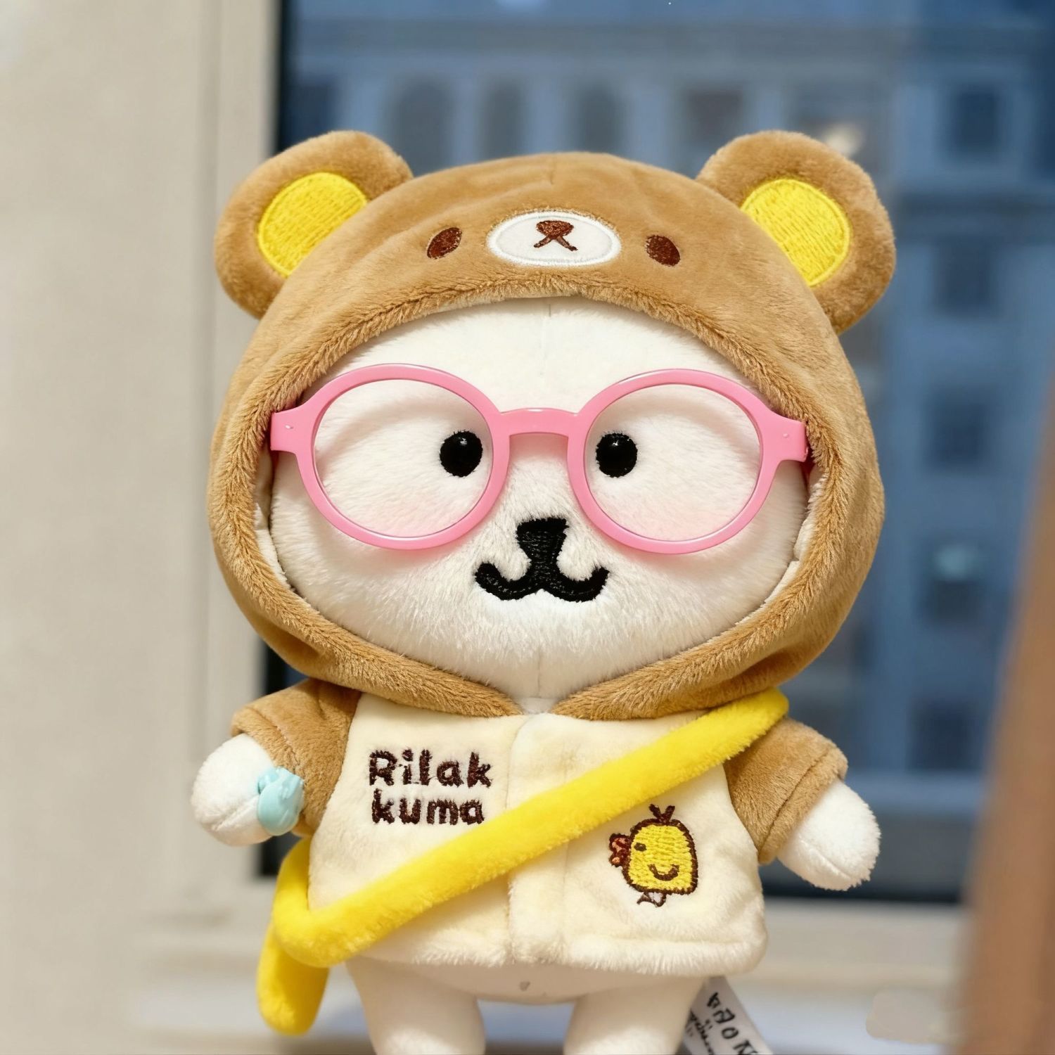 自嘲熊娃衣可爱轻松熊10cm棉花娃服装扮13cm公仔换装衣服头套