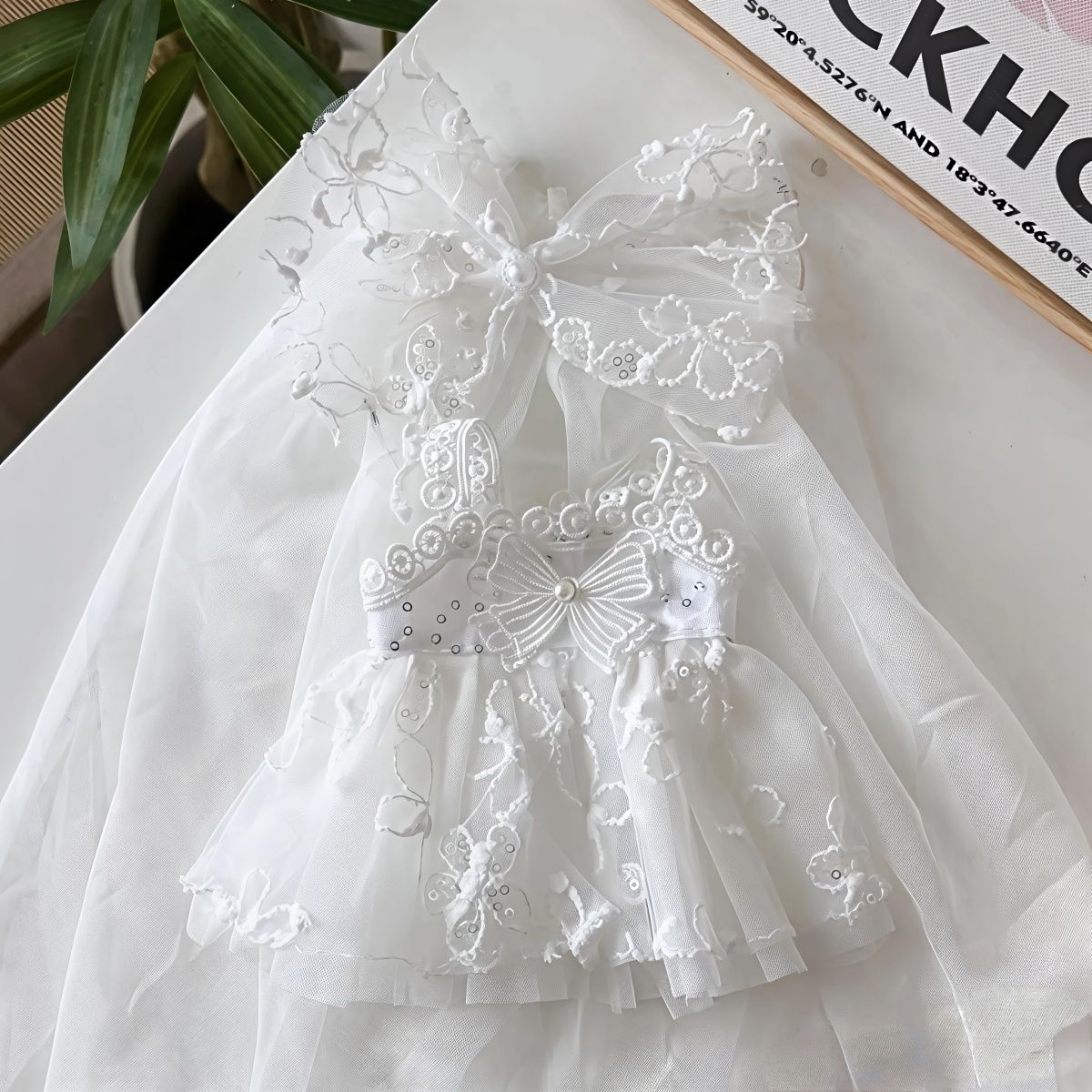 20厘米棉花娃娃衣服20cm娃衣女款套装玩偶衣服白色婚纱裙子现货
