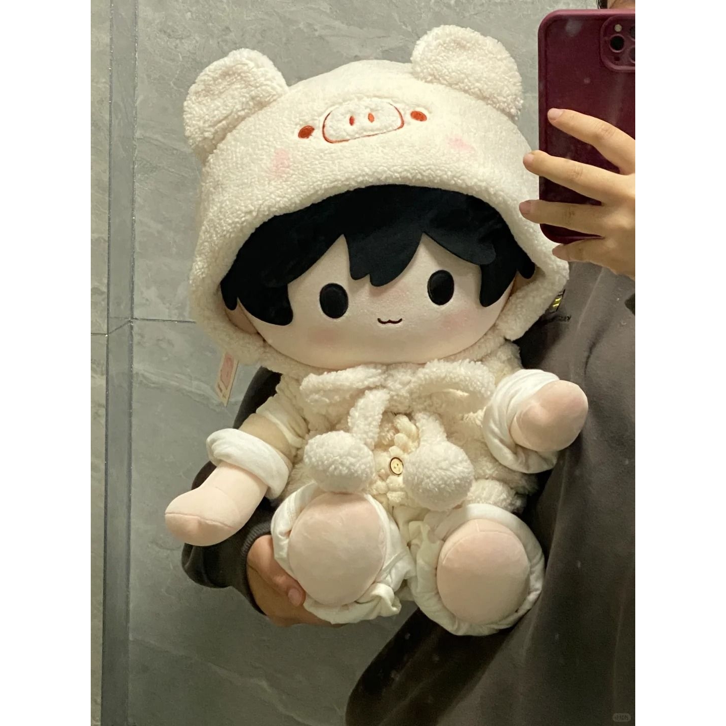 40cm娃衣小熊厘米棉花娃服一番坐姿替换属性玩偶换装爬服网红