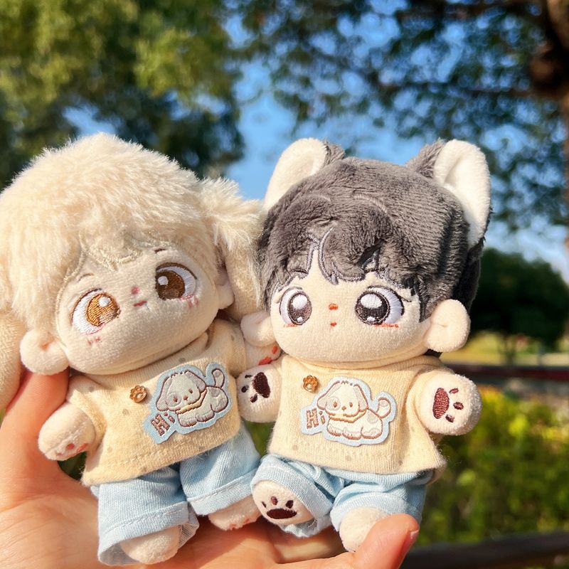 10cm娃衣棉花娃娃公仔可爱穿搭换装斑点小狗套装萌系穿搭无属性