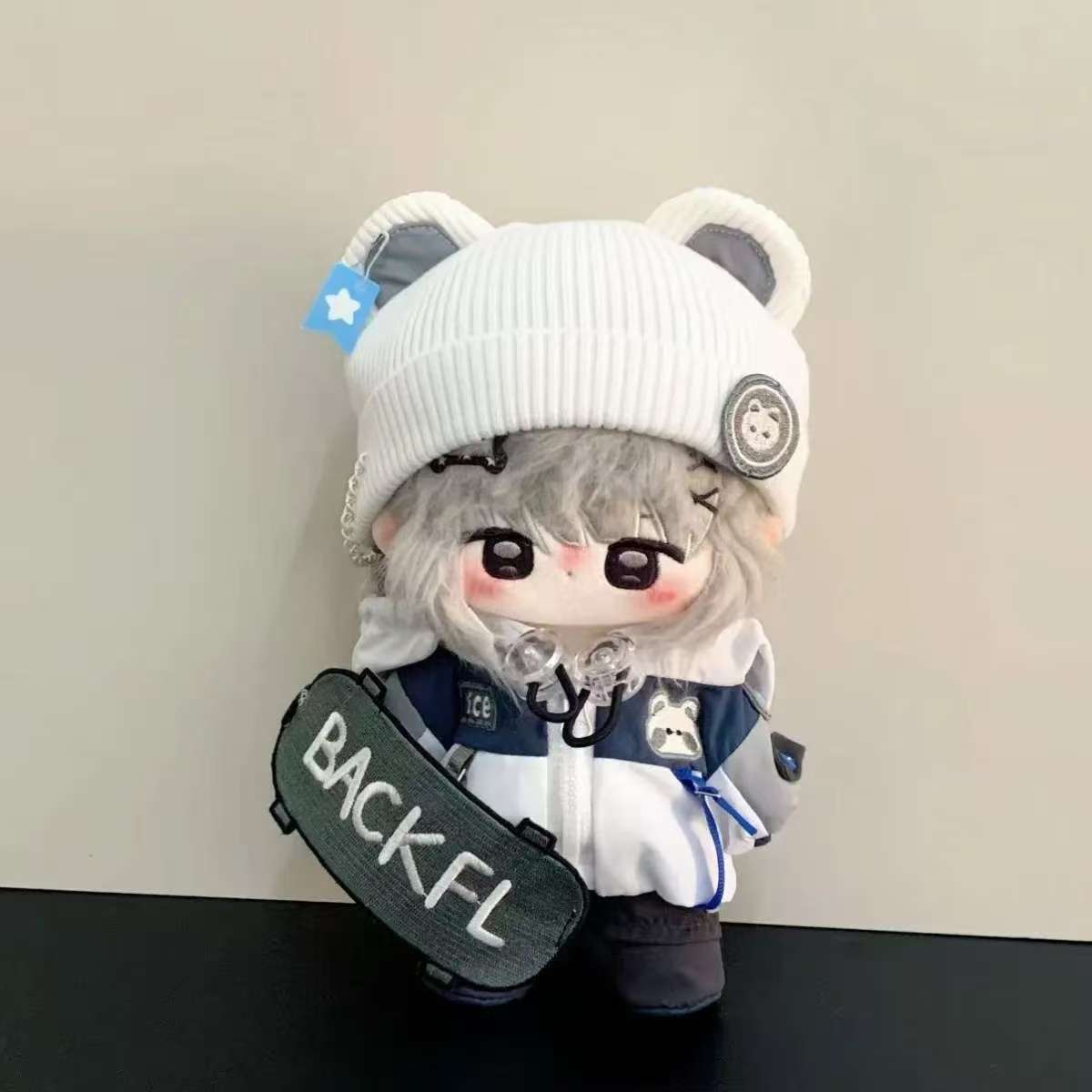 10cm娃衣滑雪小熊可爱卡通棉花娃娃换装玩偶着替