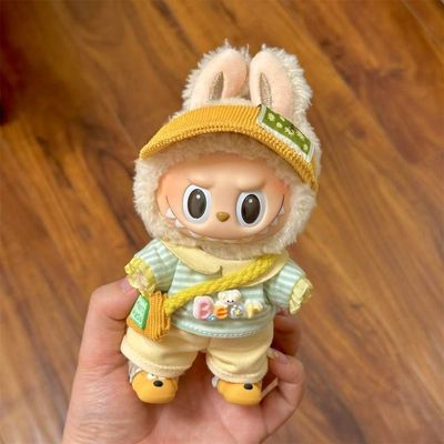 labubu娃衣第三代17厘米Labubu拉布挂件一代二代三代玩偶公仔着替