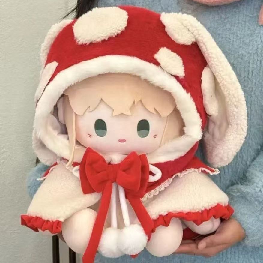 娃衣40cm冬季毛绒泡芙连体星体头套衣服蛋糕棉花小斗篷娃娃替换装