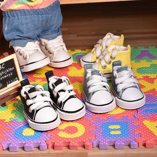 30cm娃鞋20cm棉花娃子 bjd6分配饰 30厘米芭比换装 娃用帆布鞋运