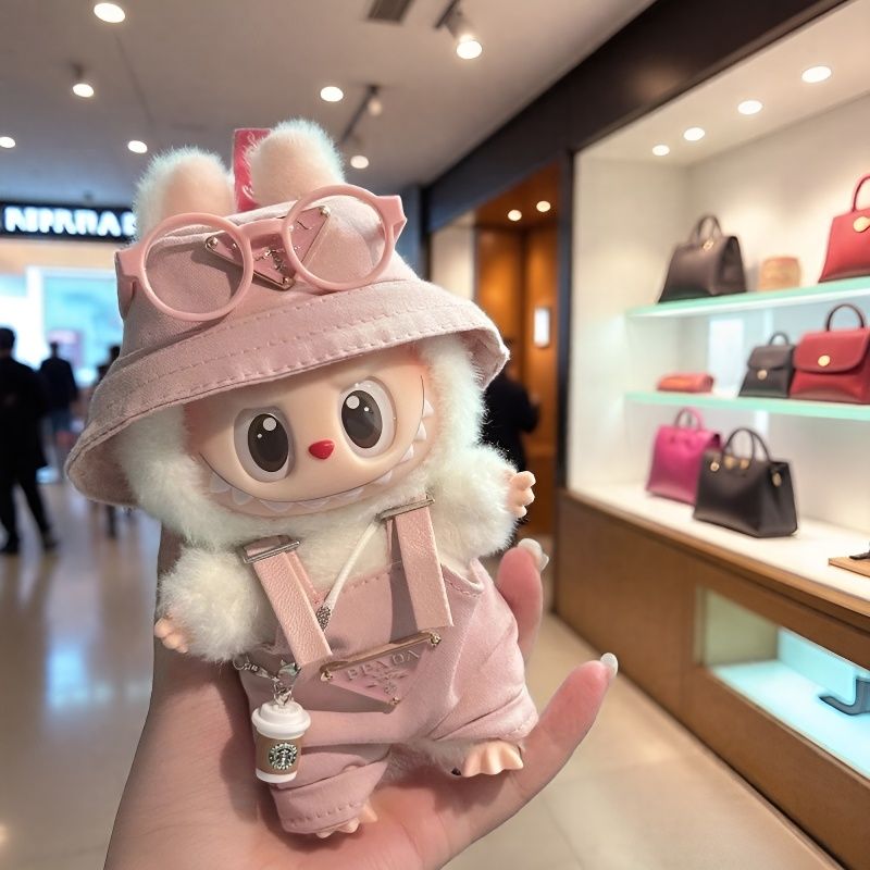 娃衣一二三代bu粉色多巴胺套装栗子可可坐坐派对17cmlabu娃服