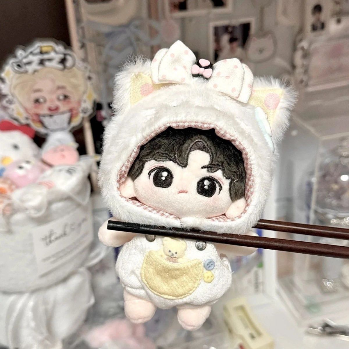 10cm海星体娃衣棉花娃娃背带裤帽子套装正常体换装可爱百搭无属性